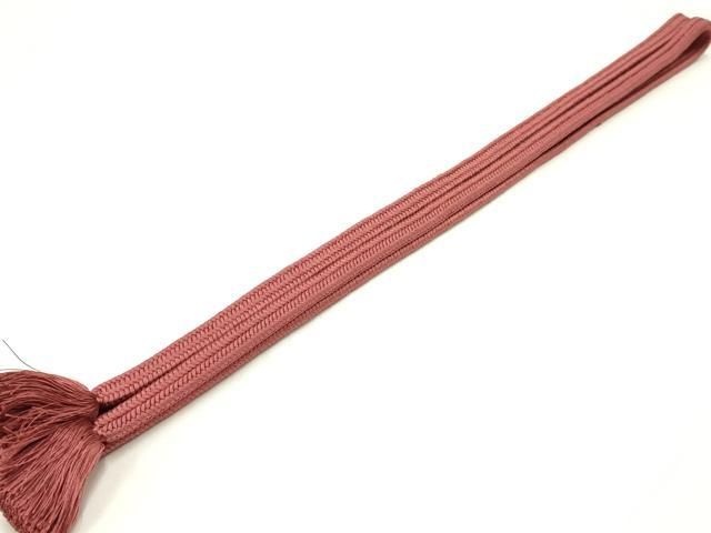 平和屋着物○極上 有職組紐道明 帯締め 冠組 今様色 宮内庁御用 国立