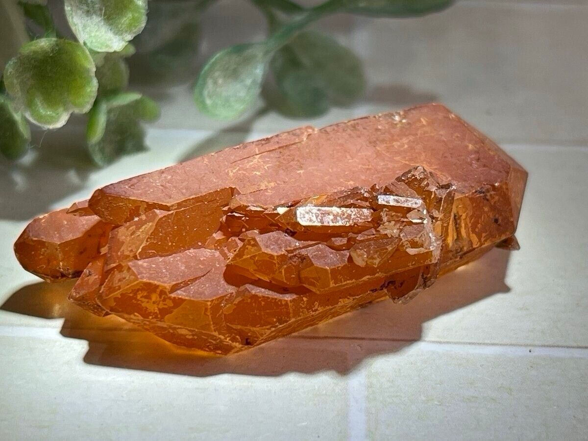 カテドラル❁⃘*.゜タンジェリンクォーツダブルポイント レインボー