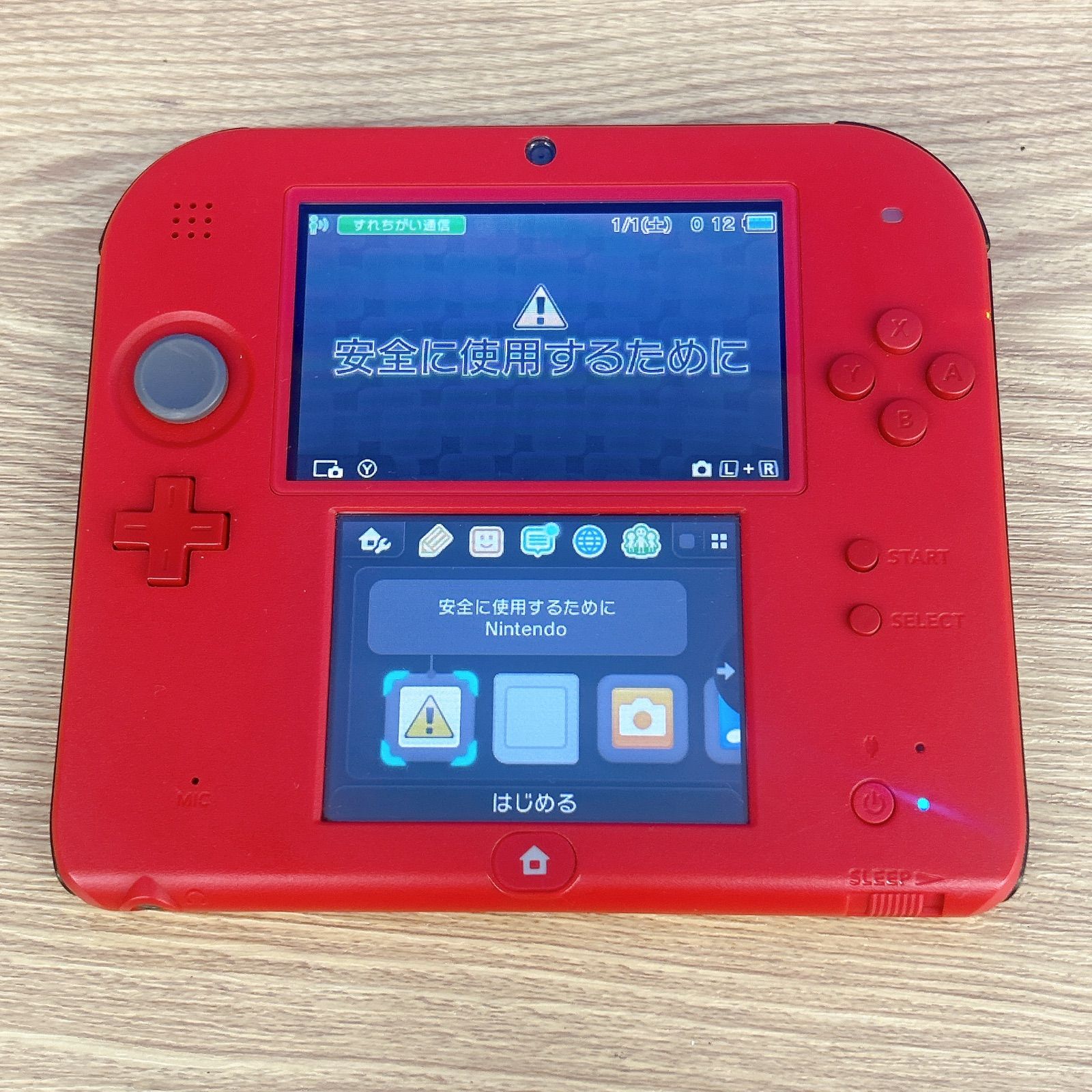 通電 済 Nintendo 2DS レッド ポケットモンスター サン ゲーム機本体 1