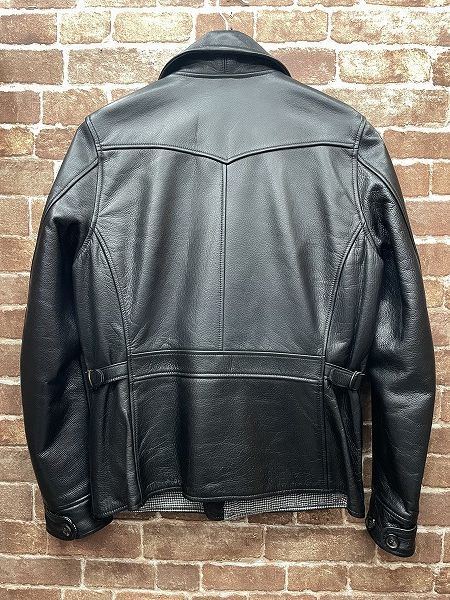 良品 GANGSTERVILLE レザーキャスケット ブラック L カウハイド 良品