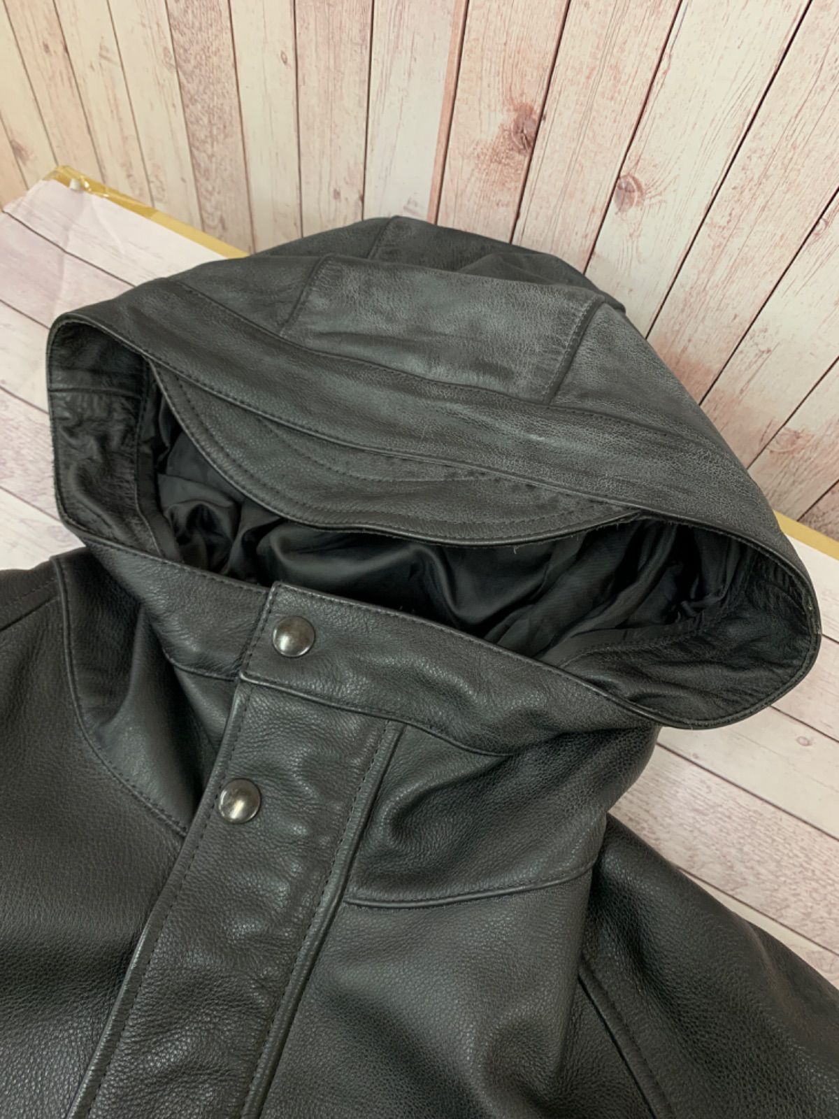 ☆KADOYA M.I.R SPEC カドヤ バイク レザージャケットパーカー L