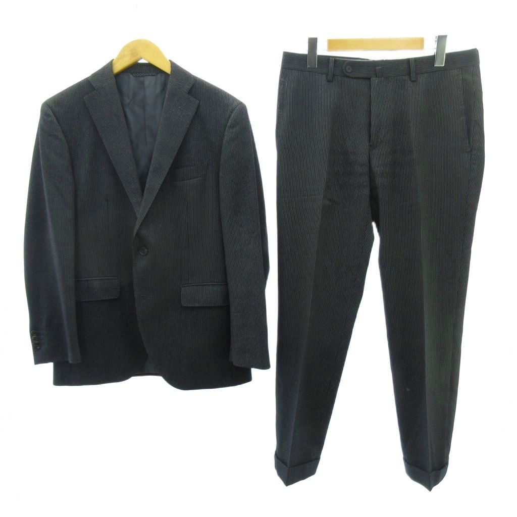 ロロピアーナ生地 130s スーツ FOUR SEASONS セットアップ イタリア生地 カノニコ 120s グレー系 上165cm 下170cm 約M