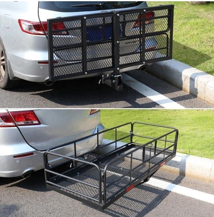 折り畳み式 ワイドヒッチキャリア深型 ヒッチキャリア カーゴ ヒッチメンバー W1500 H350 D620 最大積載220Kg