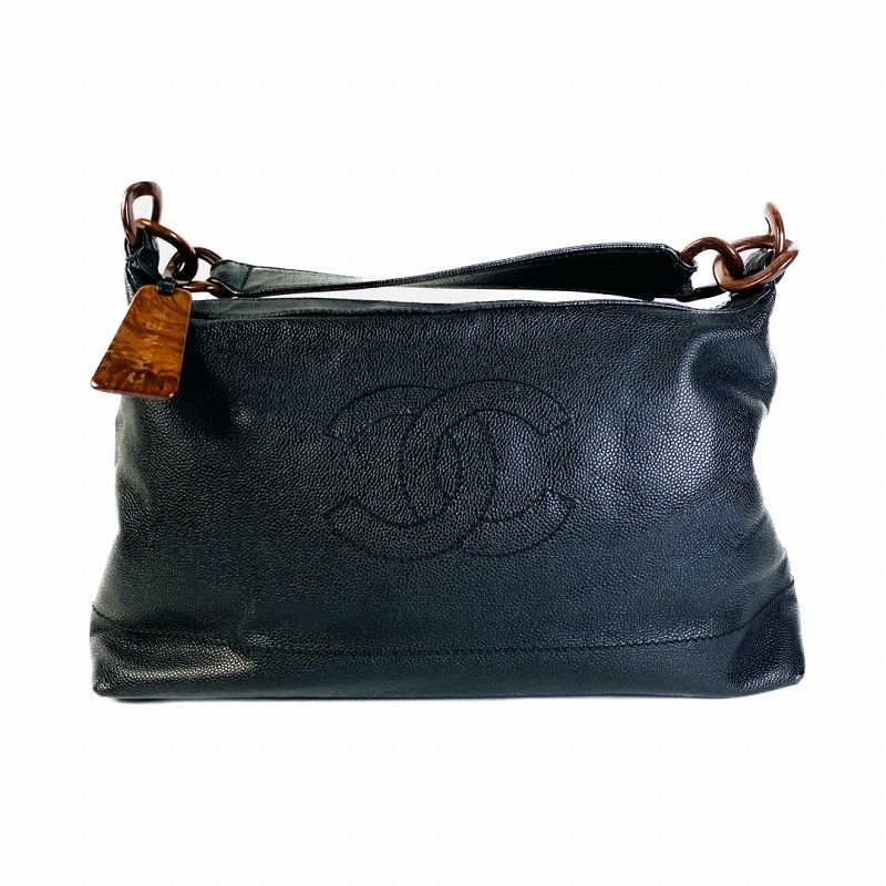 CHANEL シャネル ココマーク キャビアスキン ショルダーバッグ 