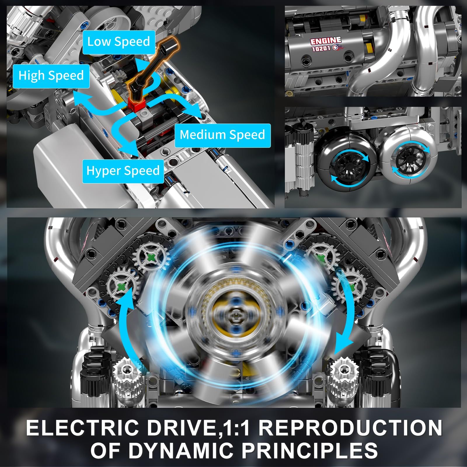 自分で作るW16エンジンおもちゃ