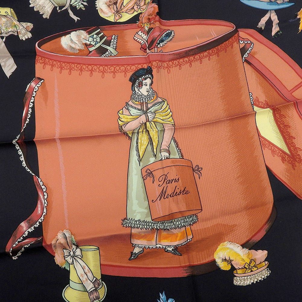 箱付超美品 エルメス HERMES 黒タグ Paris Modiste パリの帽子店