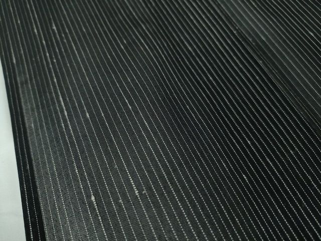 平和屋本店□極上 銀座もとじ 本塩沢 夏塩沢 南雲織物謹製 縞