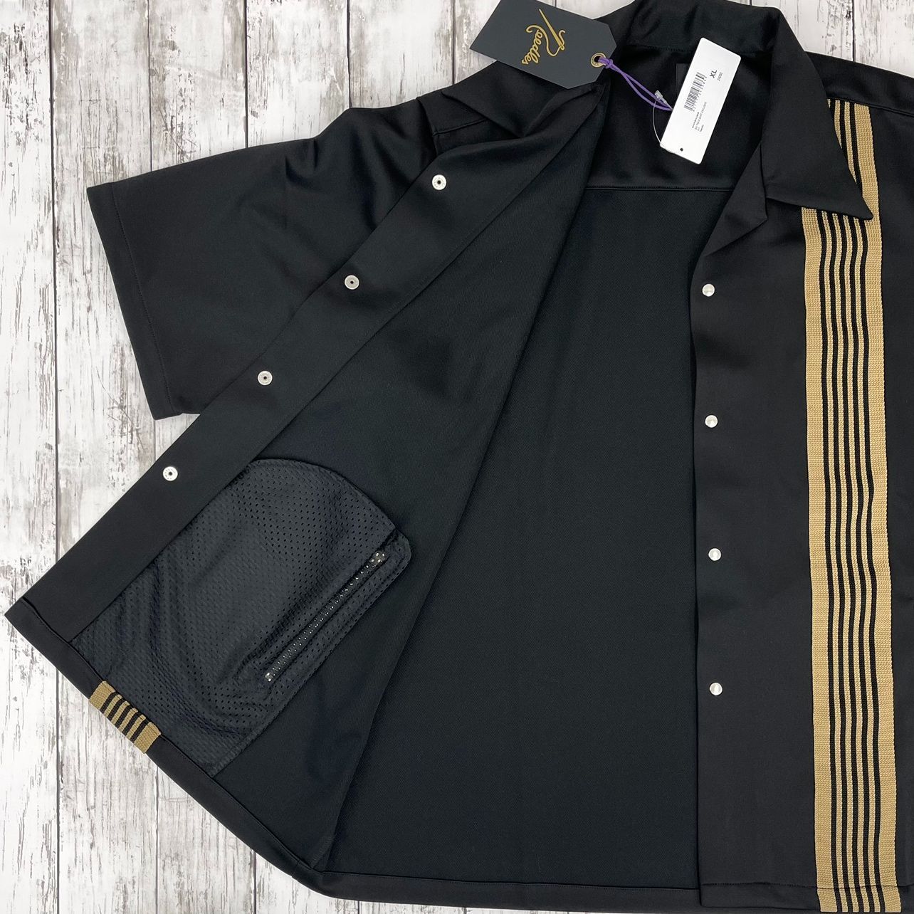 希少/XL】Needles × NUBIAN 別注 S/S Track Shirt BLK