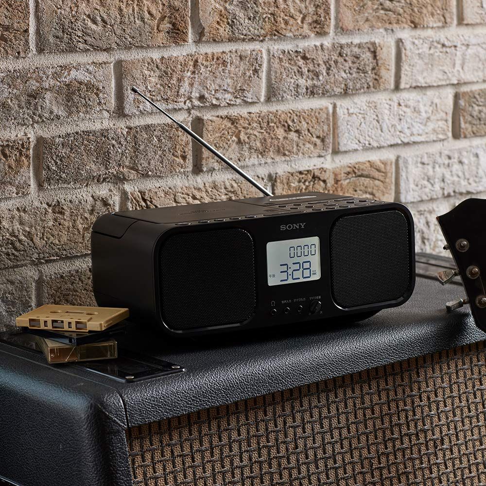 ソニー CDラジオカセットレコーダー CFD-S401 : FM/AM/ワイドFM対応 大型液晶/カラオケ機能搭載 電池駆動可能 ホワイト SONY CDラジカセ CFD-S401 2020年製 : ソニー CDラジオ