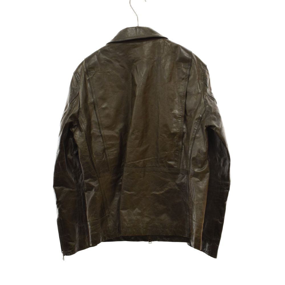 Paul Smith シングル レザージャケット ブラウン ポールスミス