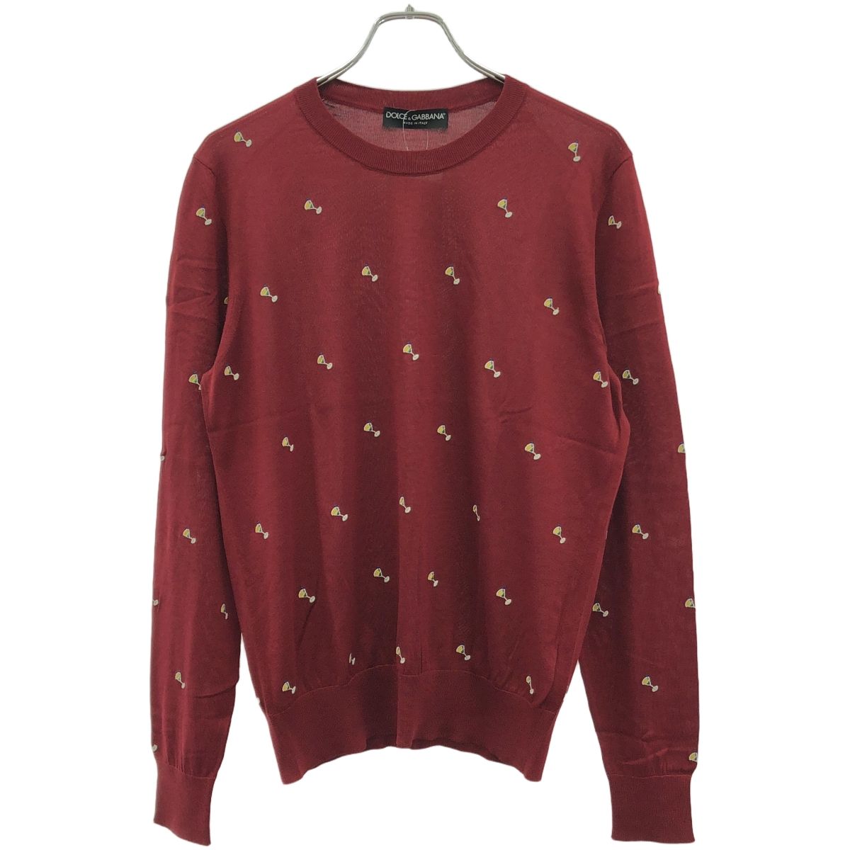 DOLCE&GABBANA 刺繍入りセーター Dolce&Gabbana Brooch V-Neck Sweater | Neiman Marcus