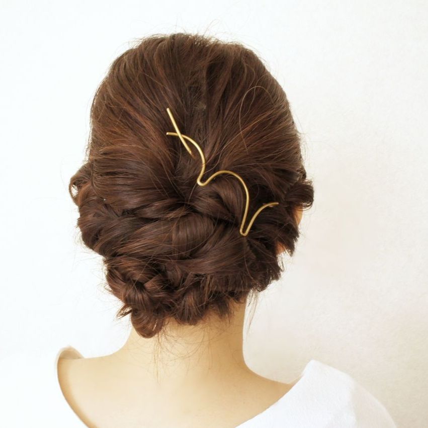 真鍮のヘアアクセサリー - ヘアアクセサリー