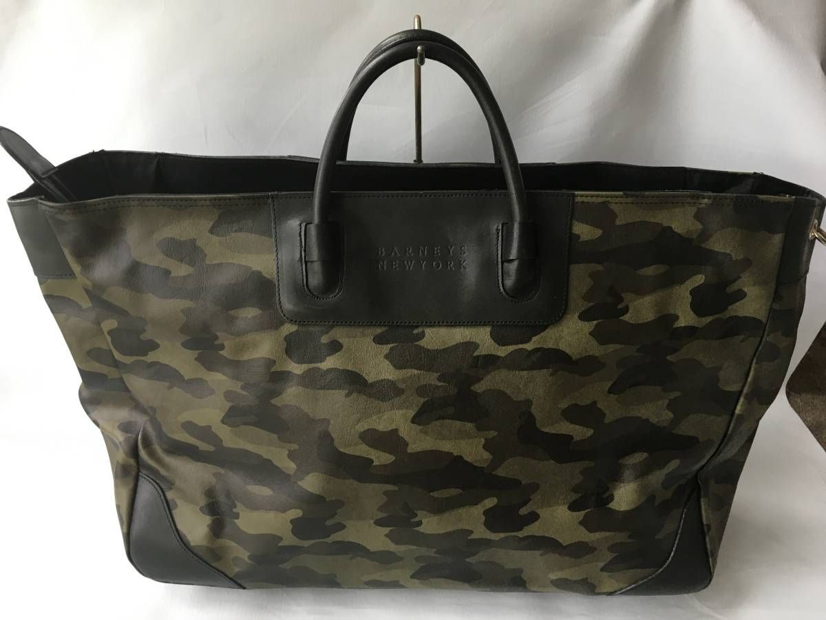 BARNEYS NEW YORK - BARNEYS NEW YORK カモフラージュ柄ボストン