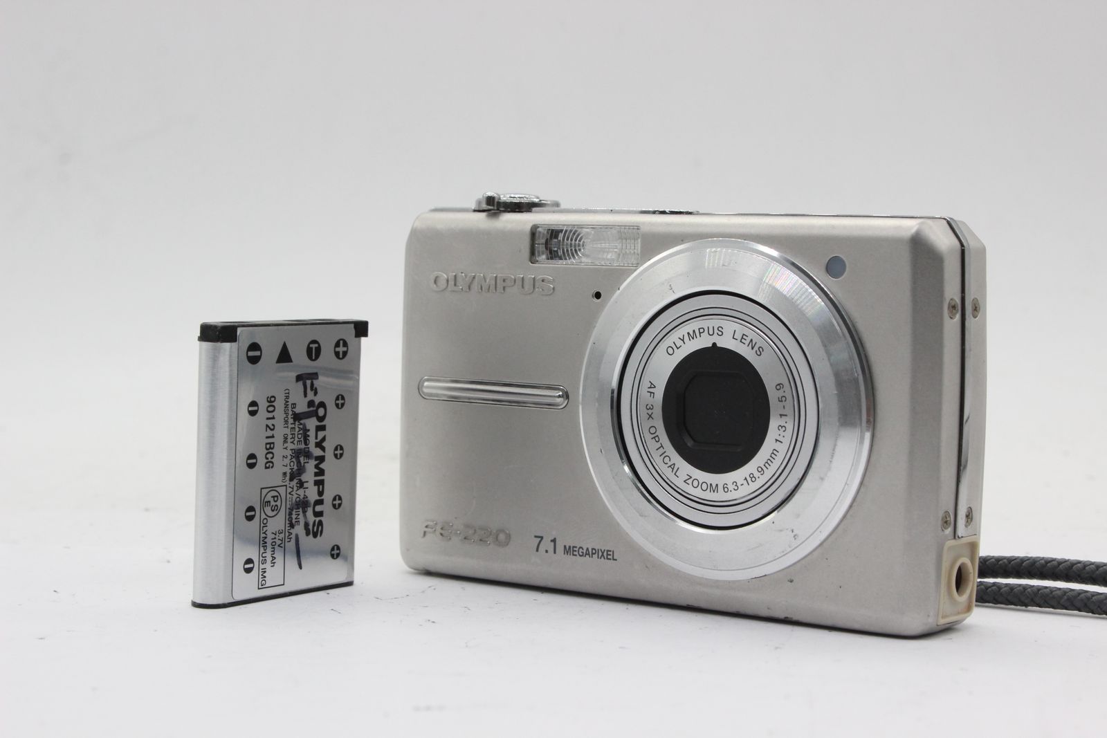 返品保証】 オリンパス Olympus FE-220 AF 3x バッテリー付き 