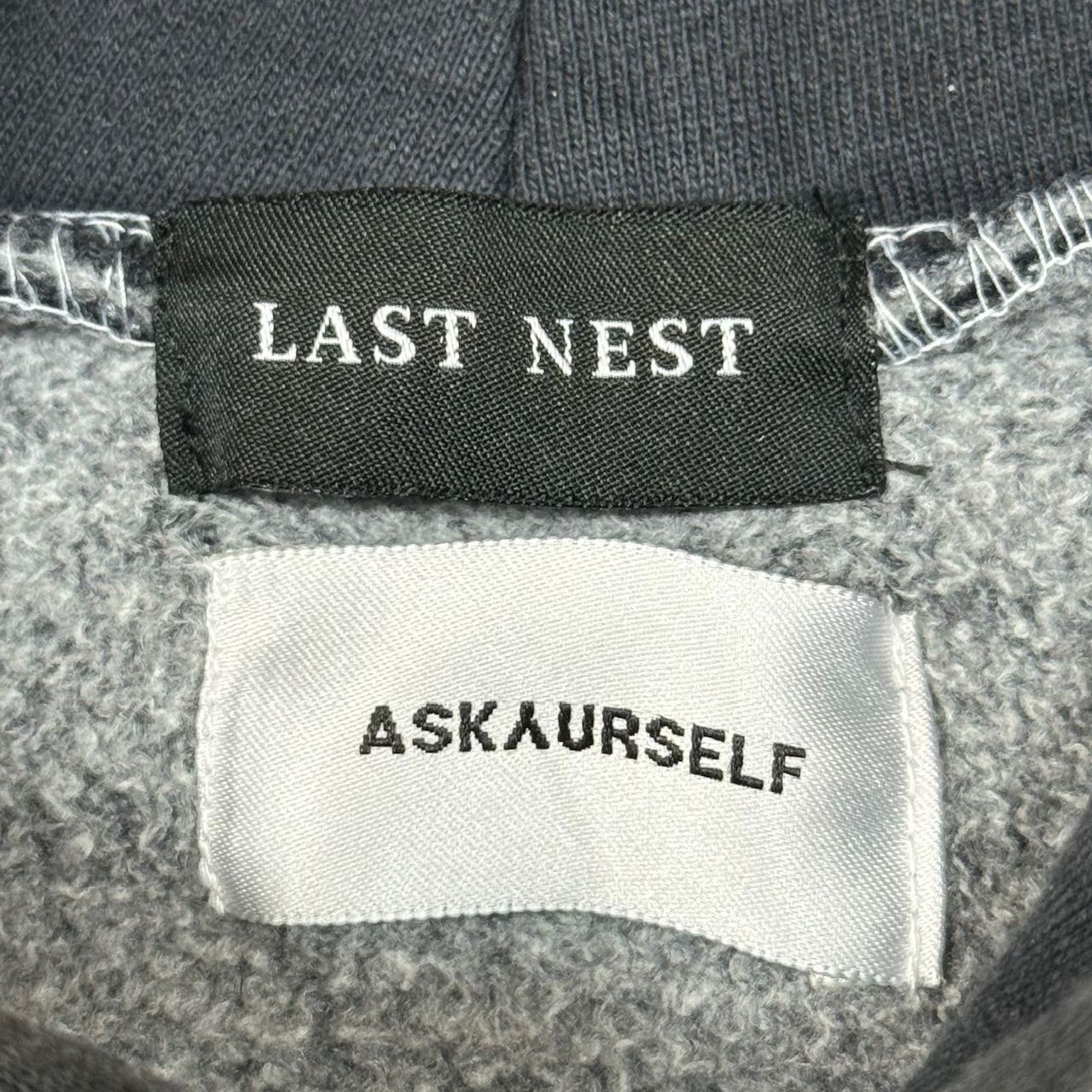 LAST NEST × ASKAURSELF 再構築パーカー リメイク ドッキング スウェット フーディー ラストネスト アスクユアセルフ コラボ  ブラック系 O/S 71035A7 - メルカリ