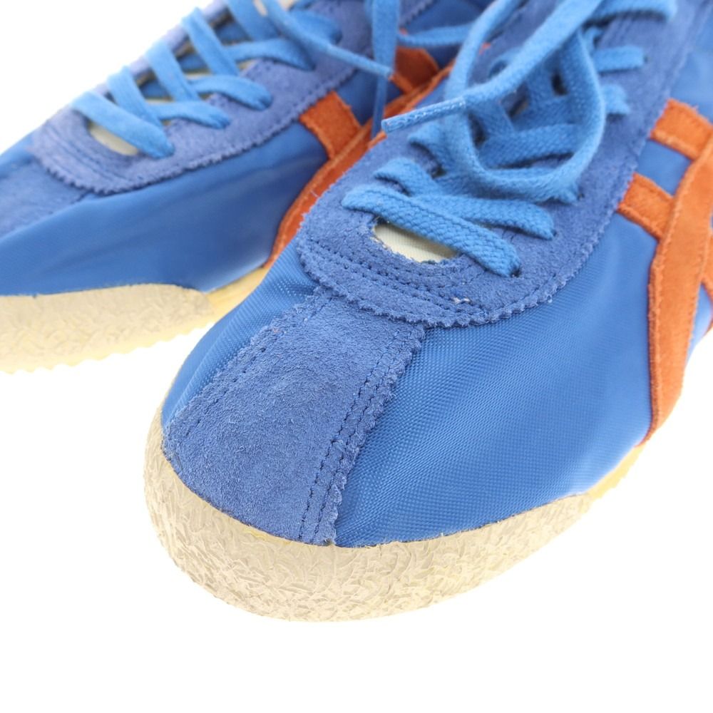 【中古】オニツカタイガー ONITSUKA TIGER ナイロン スエード ローカット スニーカー ブルーxオレンジ【サイズ26.5】【メンズ】