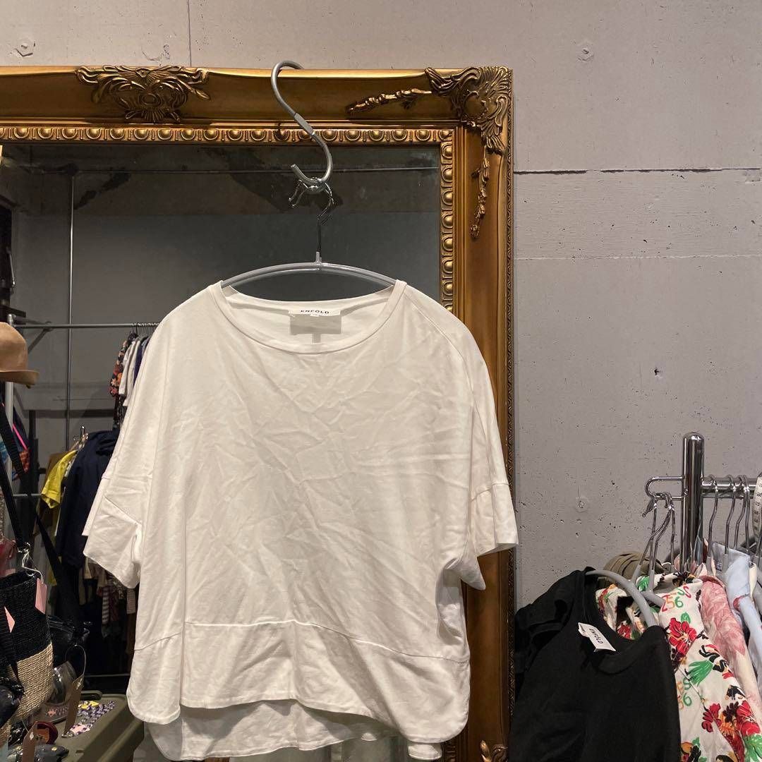 エンフォルド ENFOLD Tシャツ ブラウス シャツ 白 半袖 - メルカリ