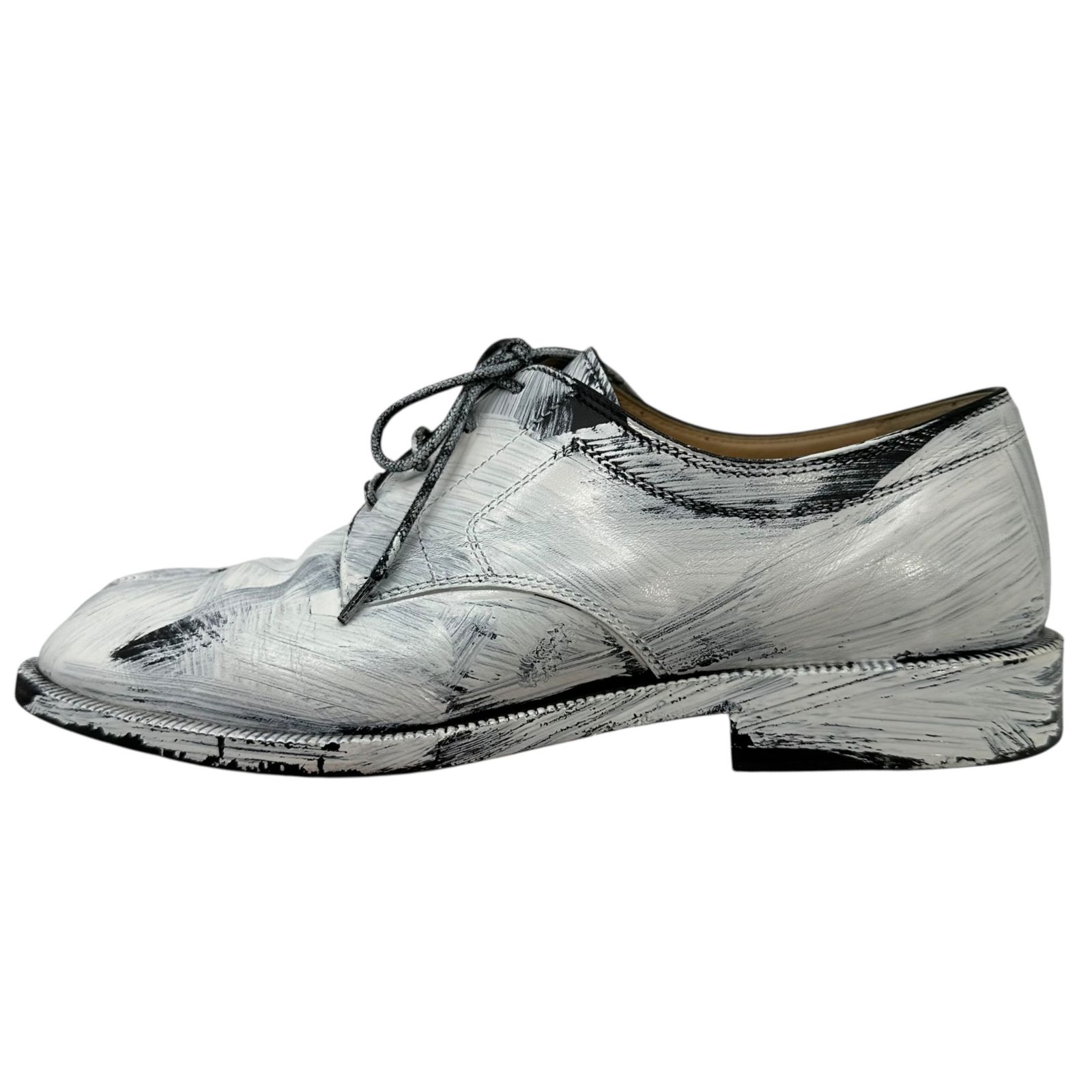 Maison Margiela 黒 レザー タビバレエシューズ ブラック（黒）系 Maison Margiela Tabi(メゾン マルジェラ タビ