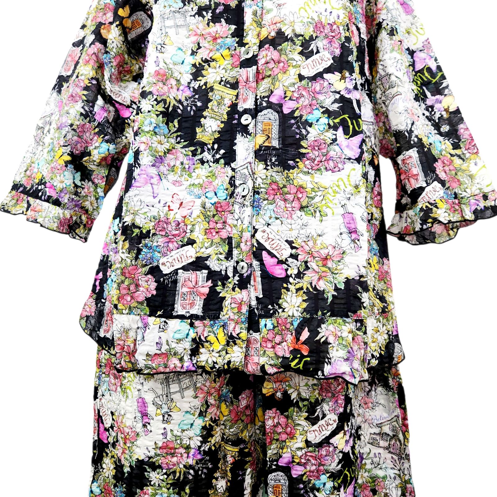 鴨居羊子　TUNICパジャマ チュニック 30%OFF TUNIC チュニック 鴨居羊子 8分袖パジャマ