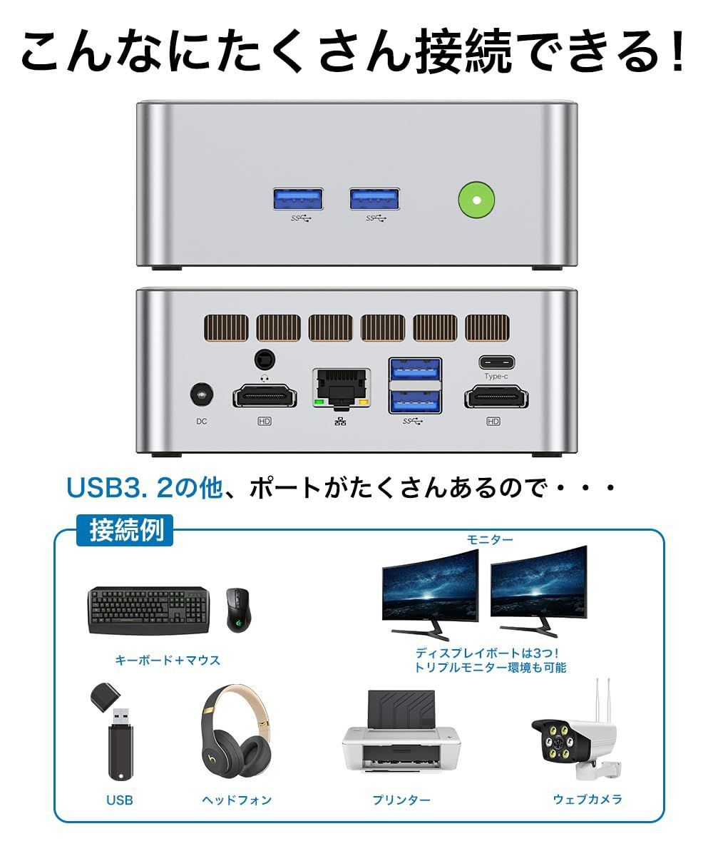 数量限定】GMKtec Nucbox M3 Windows 11 Pro ミニPC インテル