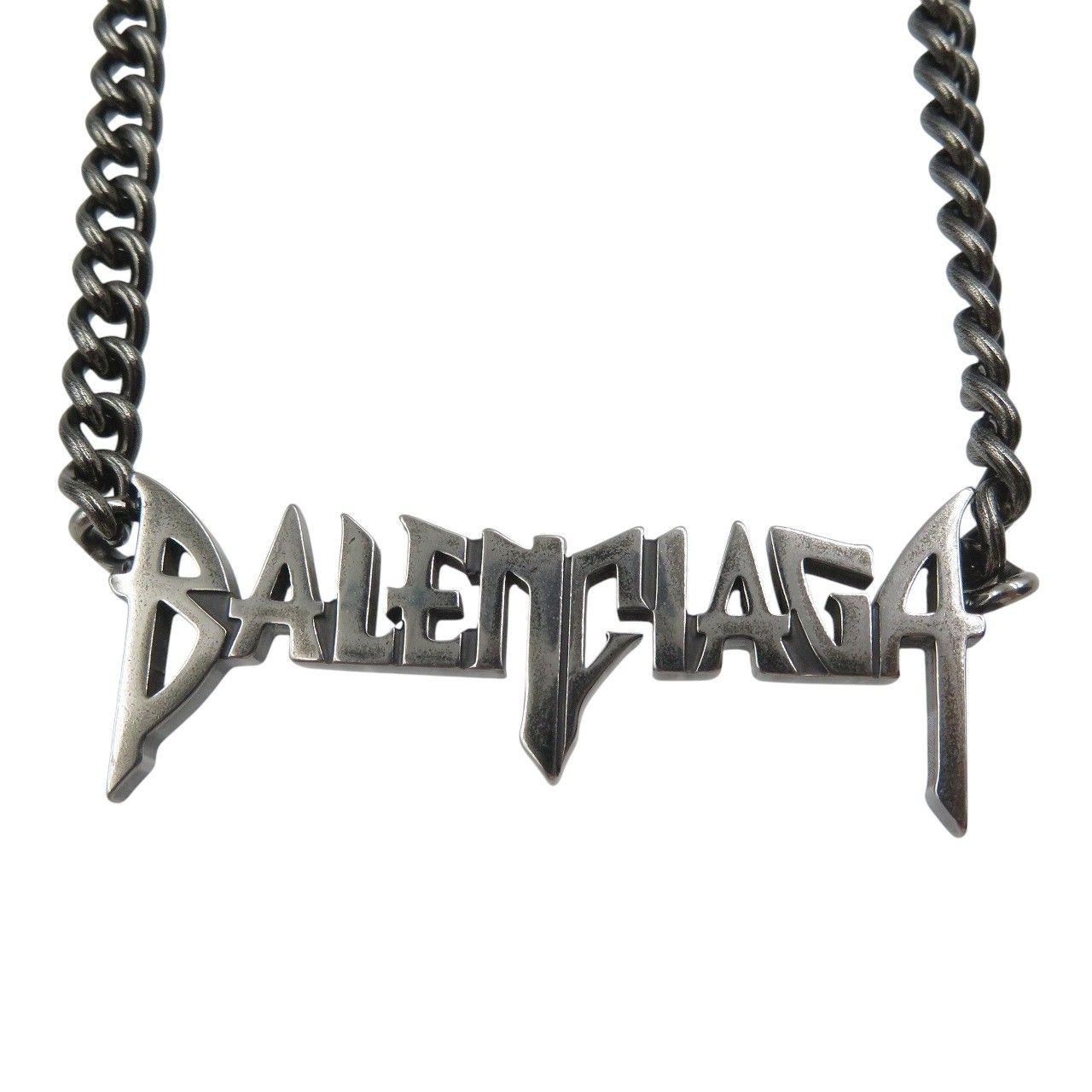 バレンシアガ BALENCIAGA bbアイコン チェーンネックレス シルバー
