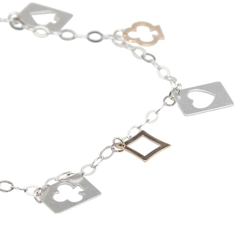 K18WG ホワイトゴールド アンクレット アンクルブレスレット 【1-0208645】