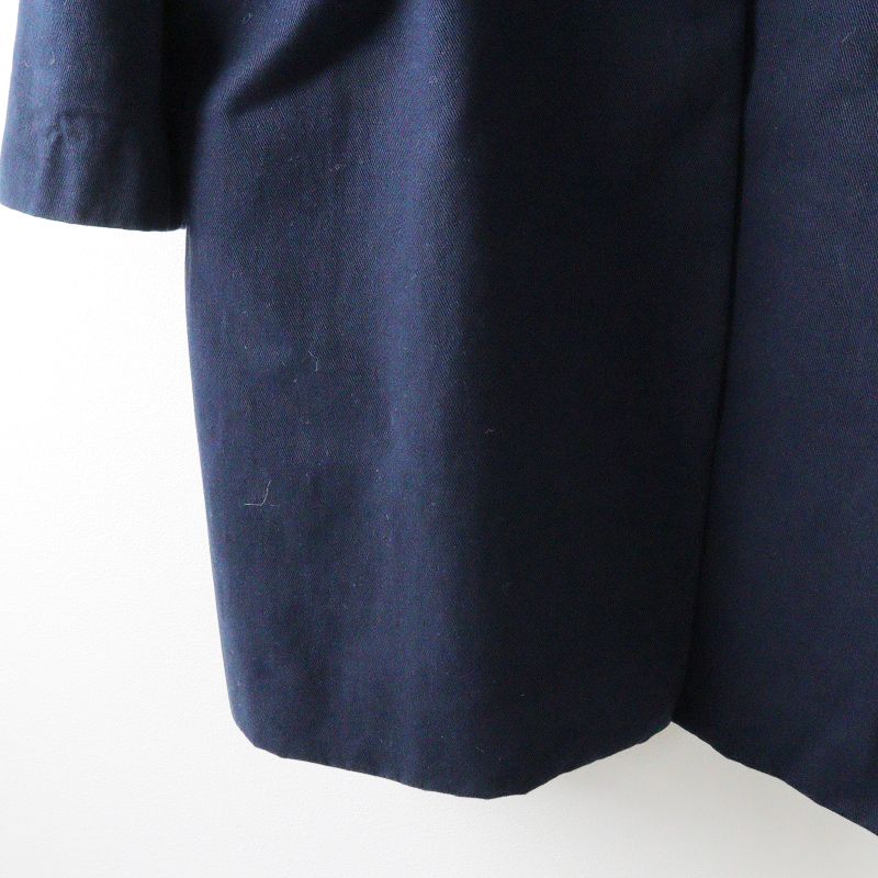 アプントビー apuntob コットン ノーカラーコート XS/ネイビー  