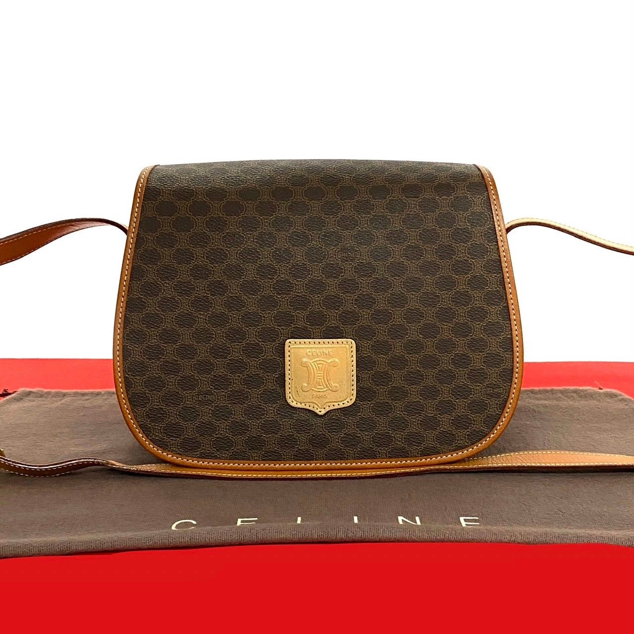 極 美品 CELINE セリーヌ マカダム ブラゾン 柄 トリオンフ ロゴ 極 美品 CELINE セリーヌ マカダム ブラゾン 柄 トリオンフ ロゴ
