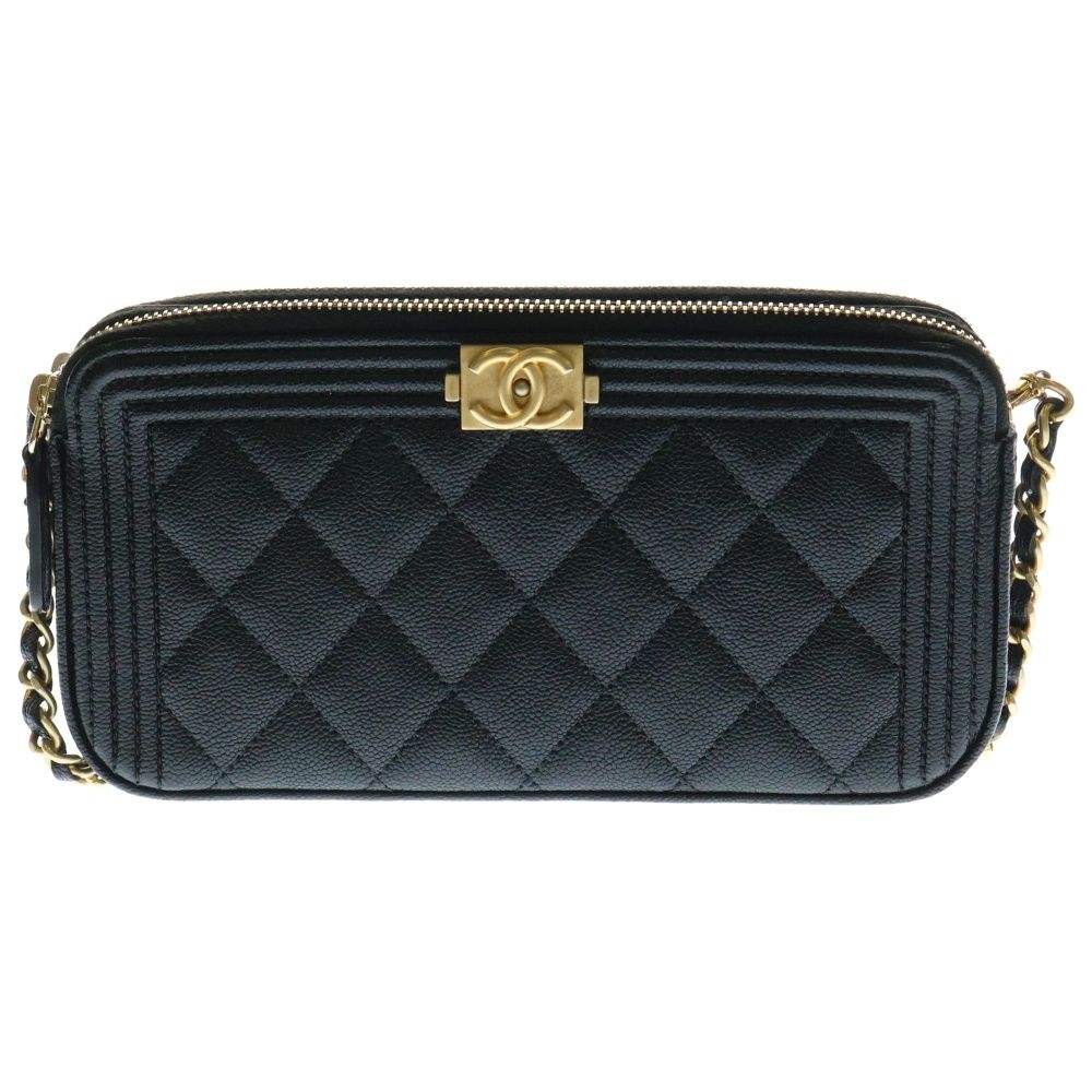 CHANEL (シャネル) ボーイシャネル チェーンウォレット ブラック