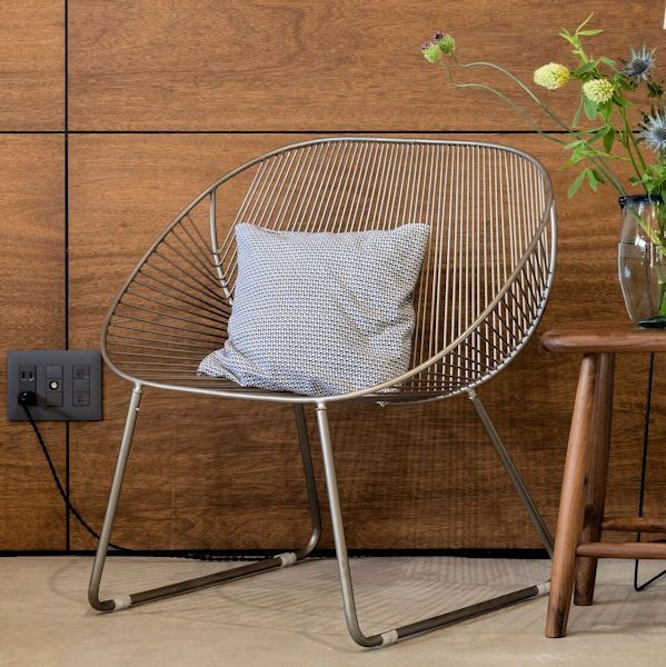 アンティーク調アイアンワイドチェア ミーチェ（シルバー系）1021