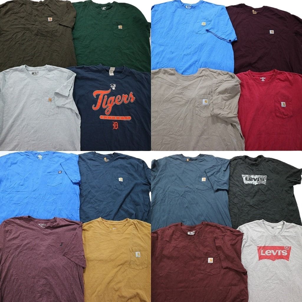 古着卸 まとめ売り ブランドMIX 半袖Tシャツ 15枚セット (メンズ 2XL /3XL /4XL /5XL ) カーハート ディッキーズ Lee MT2761