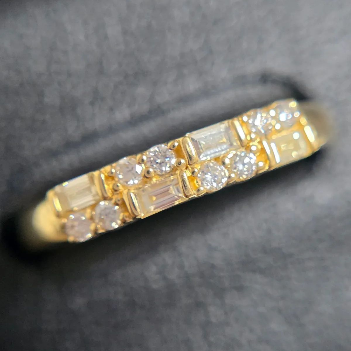 ダイアモンドリング K18 ダイアモンド 0.15ct + 0.12ct ＃12 - メルカリ