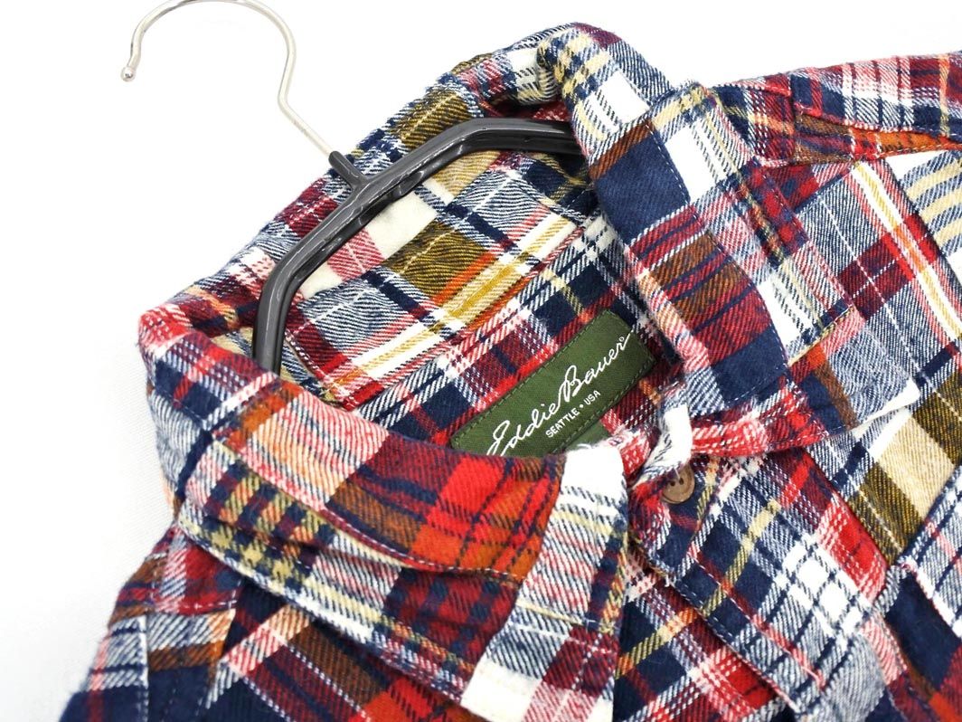 Eddie Bauer エディーバウアー チェック シャツ sizeXS/赤x紺x