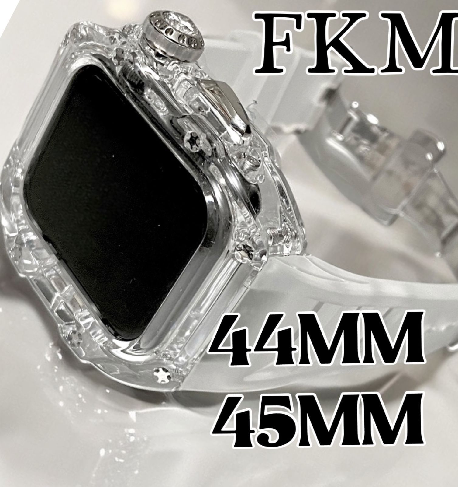 AppleWatch アップルウォッチバンド ラバーベルトカバー ウルトラ 44mm45mm カスタム26