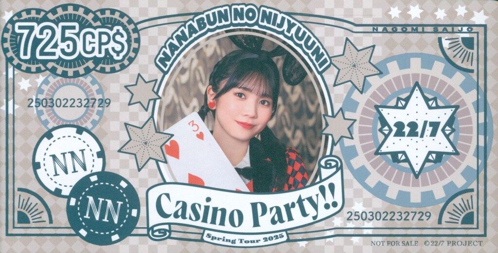 22/7『Spring Tour 2025 Casino Party』ブロマイド 22/7『Spring Tour 2025 Casino Party』ブロマイド 22/7 Spring