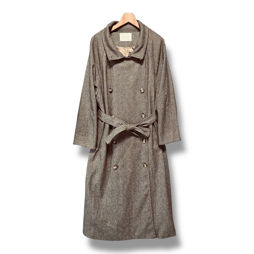 ACYM Stand collar long trench コート ベージュ ACYM（アシーム）の「Stand collar long trench コート（トレンチ