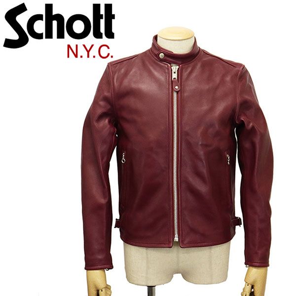 Schott (ショット) 3111052 70s SINGLE RIDERS シングルライダース レザージャケット 39BGNDY S
