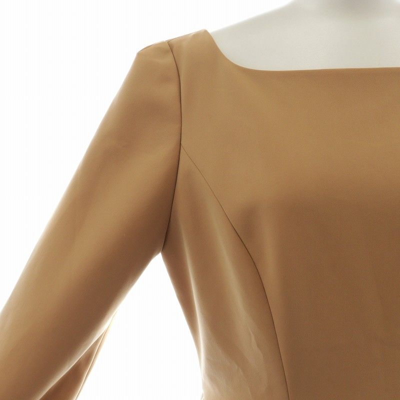 FOXEY NEW YORK ひざ丈ワンピース 40 ベージュ フォクシーニューヨーク FOXEY NEW YORK ワンピース ひざ丈 長袖