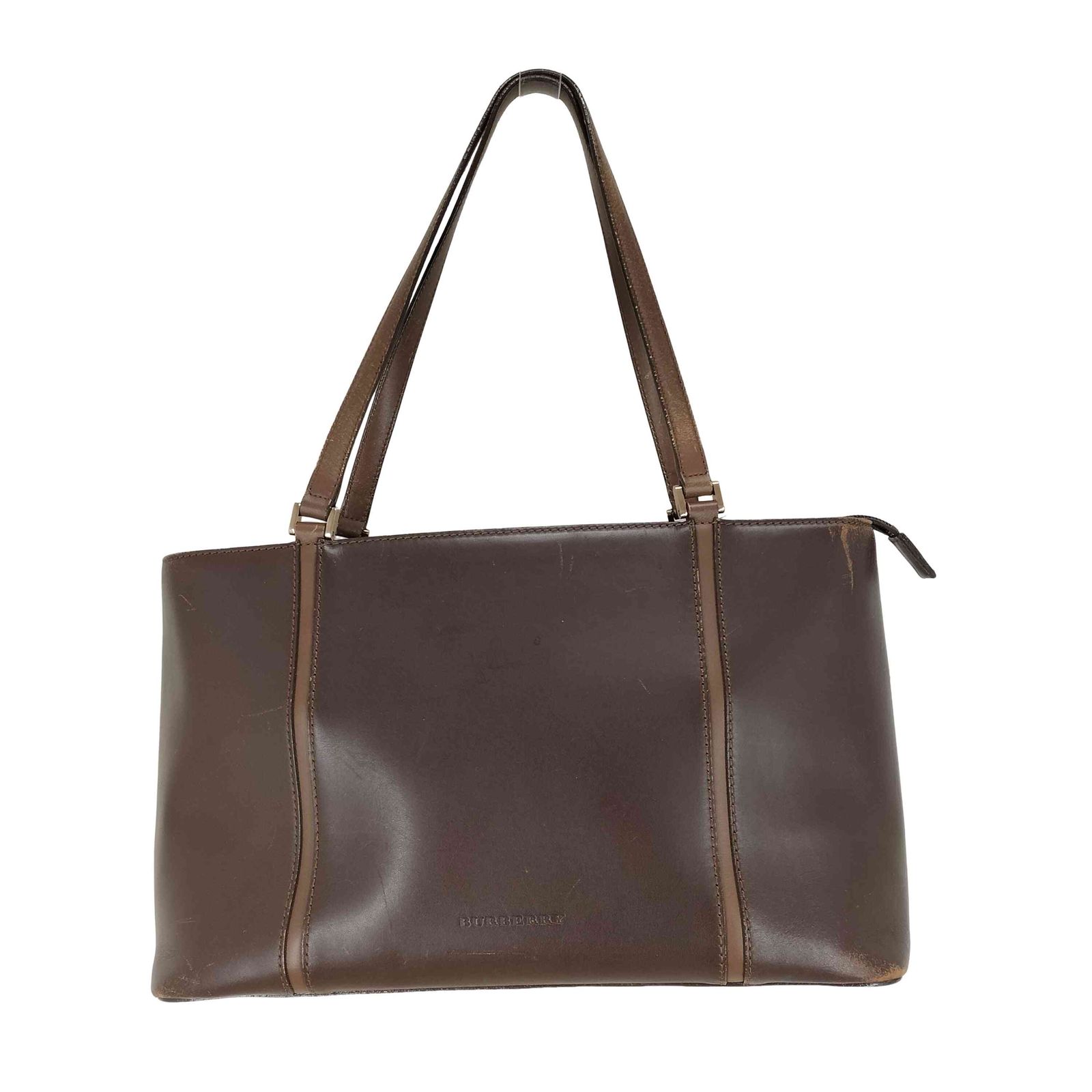 【良品】　バーバリー　A4収納　2way ハンドバッグ トートバッグ　レザー BURBERRY バーバリー A4対応 レザーバッグ BURBERRY バーバリー ロゴ