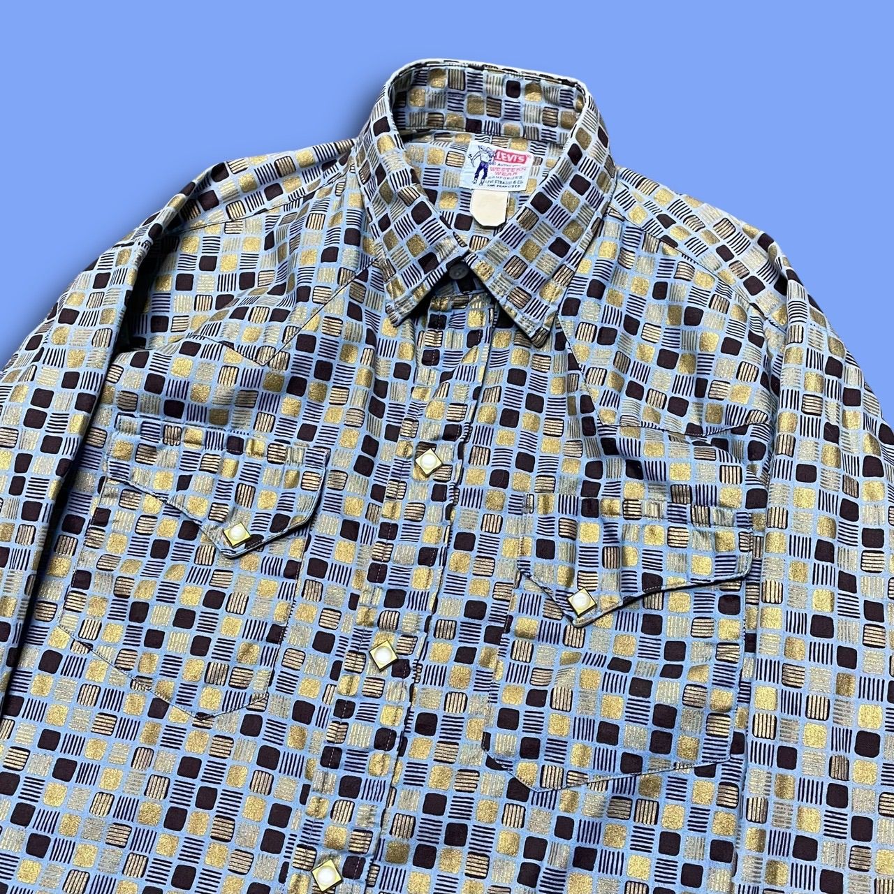 vintage 60's Levi'sサドルマンタグ　ウエスタンシャツ POST JUNK / 60's LEVI'S サドルマン ウエスタンシャツ [About M]