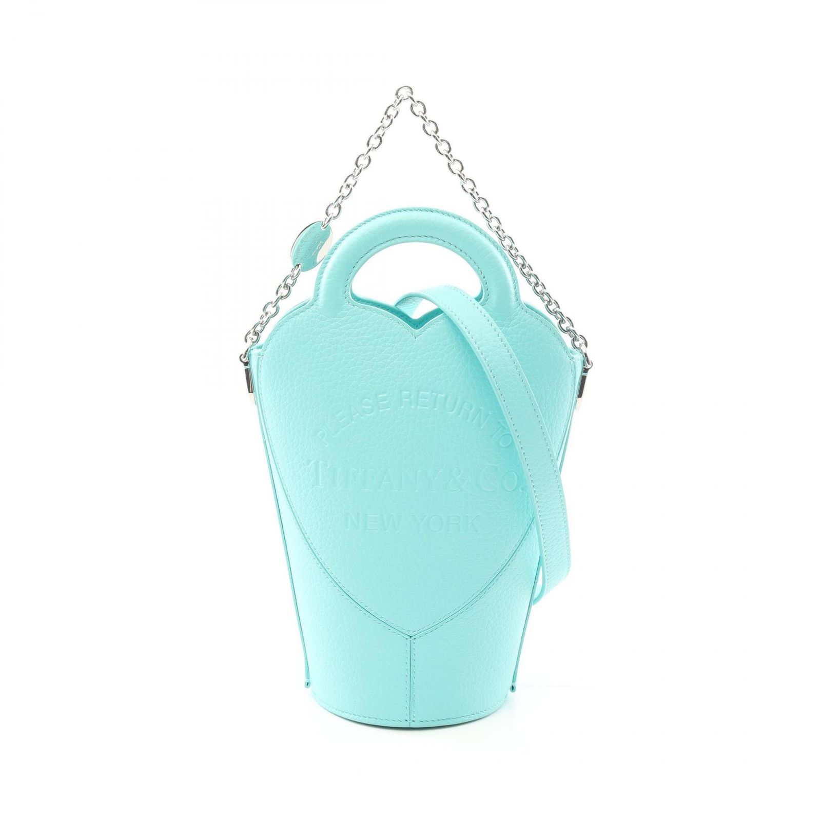 ティファニー TIFFANY＆CO ハンドバッグ リターン トゥ ティファニー ミニ クロスボディ バッグ ティファニーブルー レザー ミニ クロスボディ バッグ レディース Used A