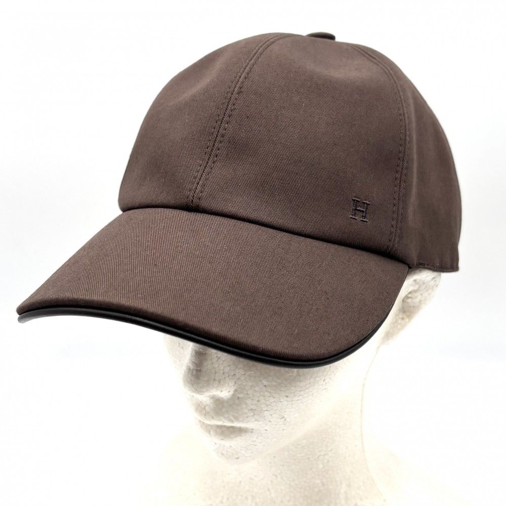 エルメス　ベースボールキャップ HERMES 銀座店 エルメス ベースボールキャップ ロゴ メンズ size