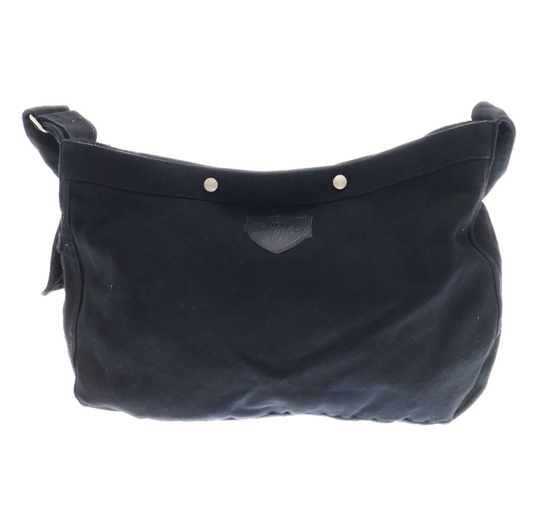 SCHOTT (ショット) レザーパッチロゴ コットンキャンバス ショルダー 