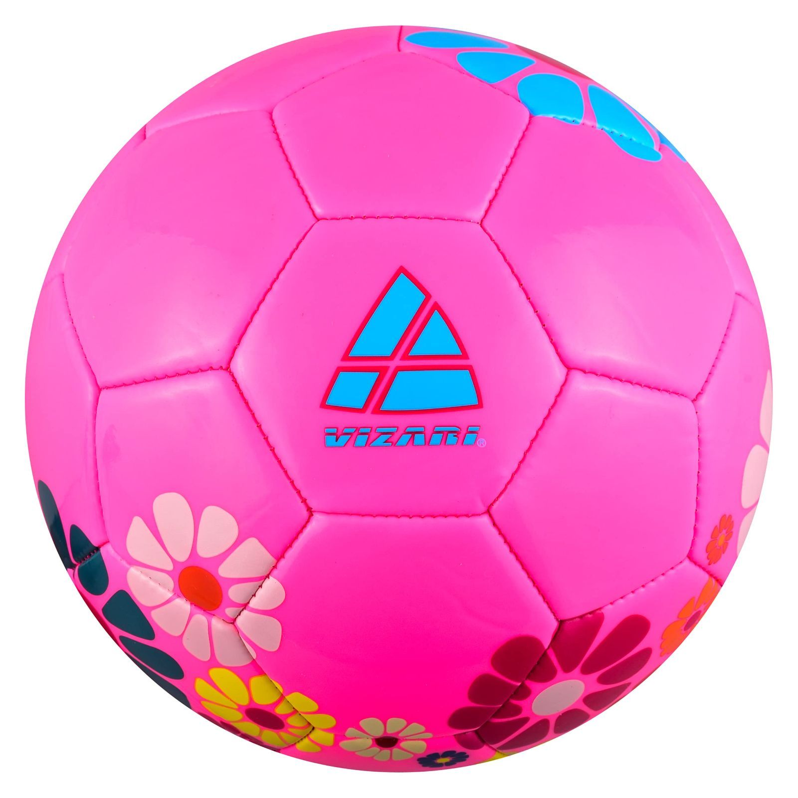 3_ピンク/ブルー Vizari 花 サッカーボール 3