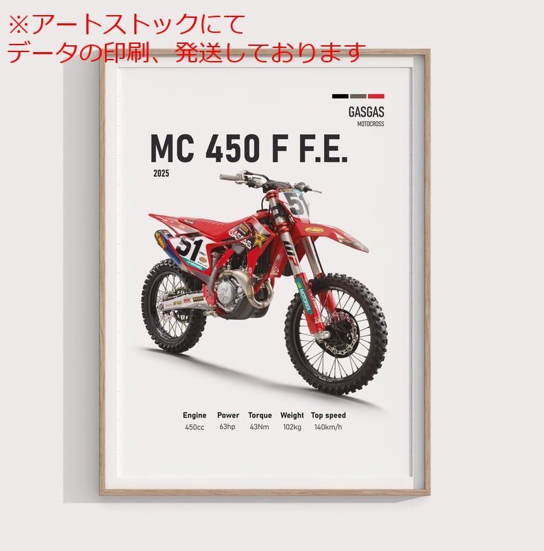 mz ポスター A1 サイズ (~A4まで対応可) 2025 GasGas MC 450F