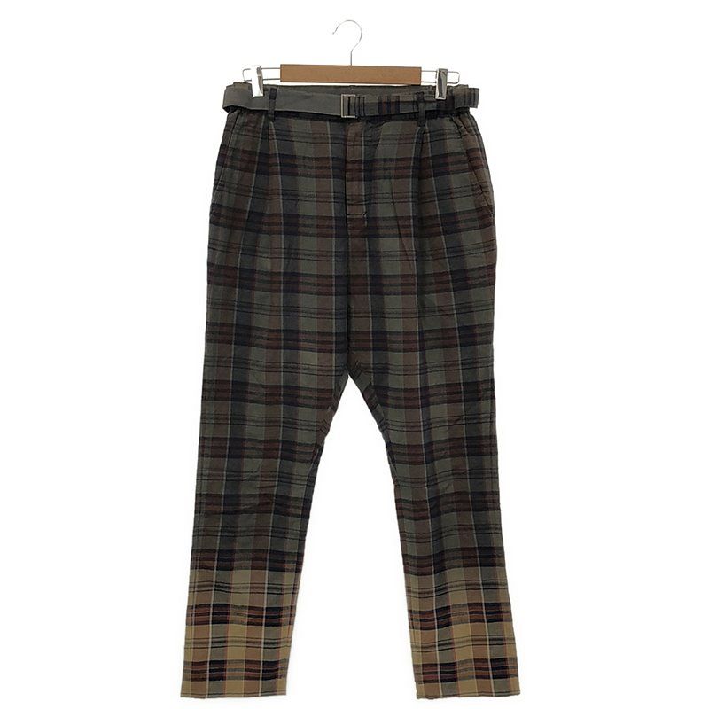 sacai 20SS / マドラスチェック ベルテッド パンツ sacai / サカイ | 2020SS | 製品染め マドラスチェック