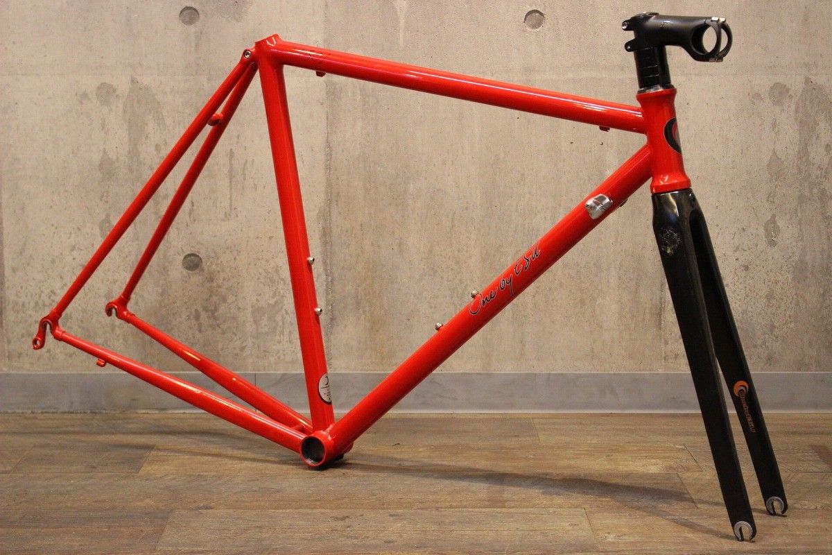 チューブ交換済 クロモリフレーム カーボンフォーク シクロクロス