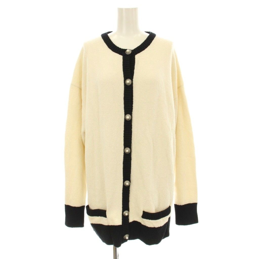 マディソンブルー MADISONBLUE 22SS バイカラーカーディガンブークレ  