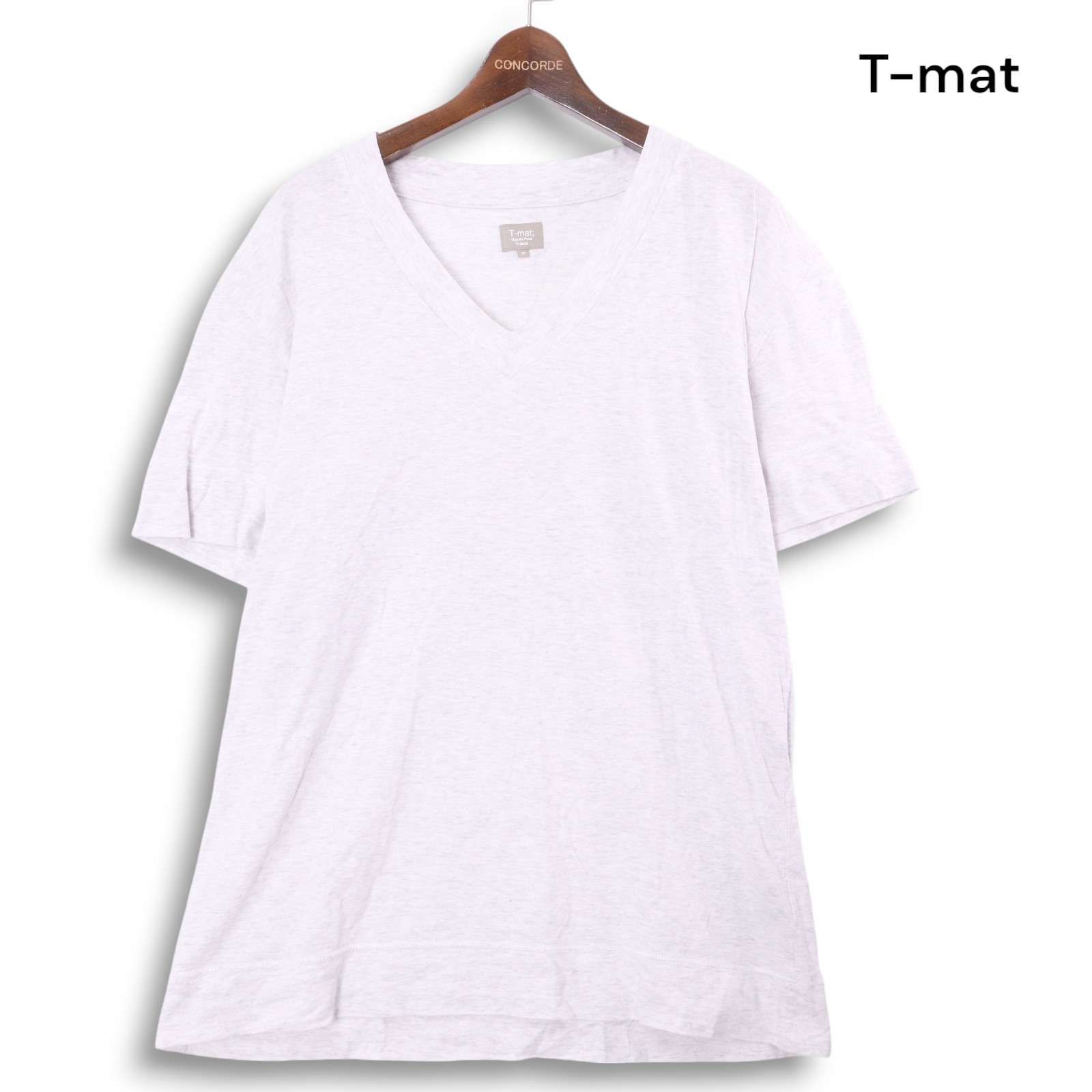 T-mat; Masaki-Paris ティーマット マサキパリ 春夏 Vネック 半袖 T 