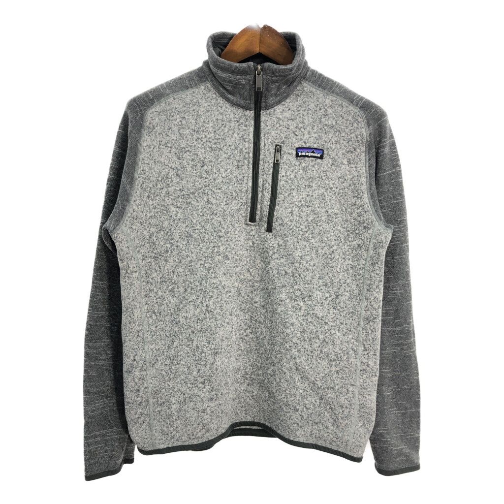 patagonia パタゴニア ベターセーター ハーフジップ フリースジャケット アウトドア グレー (メンズ M) 中古 古着 T0558